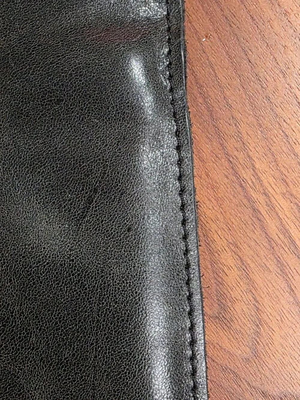 Large Jo handbags black leather tote, fold over with chain/leather strap